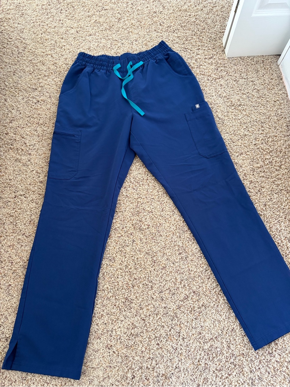 Figs high waisted Dowa pant, large tall, sapphire